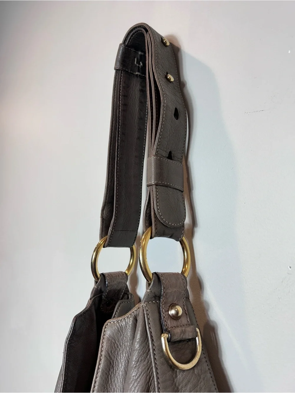 2000s Tom Ford Gucci G Wave Hobo Grey bag